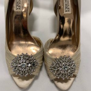 Badgley Mischka satin heels - perfect for Wedding